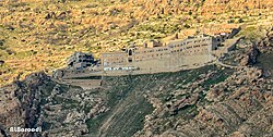 Mor Mattai Monastery (Dayro d-Mor Mattai) in, Bartella, Nineveh, Iraq. It is recognized as one of the oldest Christian monasteries in existence. It is famous for its magnificent library and a considerable collection of Syriac Christian manuscripts[109]