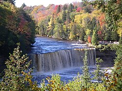 The Tahquamenon Falls in the Upper Peninsula