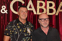 Stefano Gabbana (left) and Domenico Dolce (right) in 2016