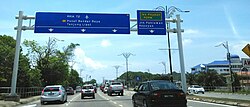 Eight-lane highway in the capital city of Kota Kinabalu, part of the Pan-Borneo Highway
