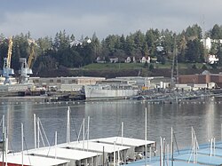 The hull of Long Beach moored at Puget Sound awaiting disposal in March 2011