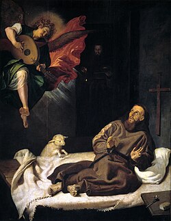 Saint Francis Comforted by a Musician Angel, by Francisco Ribalta