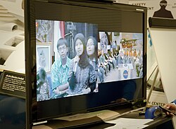 Indonesian and U.S. students participate in an educational videoconference (2010)