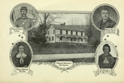 Hylan's homestead, his parents and two photos of himself as child and young man. From his autobiography.