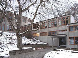 Building Ulm HfG designed by Max Bill and completed in 1955.
