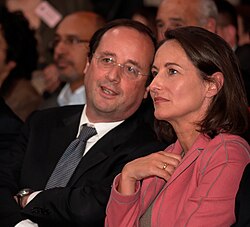 Hollande with his then-partner Ségolène Royal, at a rally for the 2007 elections