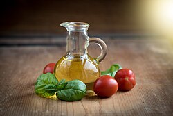 Olive oil and vegetables are central to the Mediterranean diet.[306]