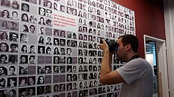 Collections of photos from families whose children and grandchildren had disappeared