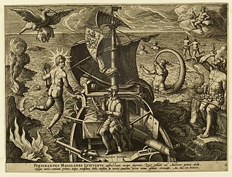 Elephant Carried Away by a Roc after design by Stradanus, 1590