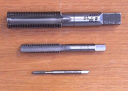 Three different types and sizes of taps