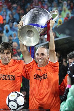 Hristo Stoichkov was part of the Barcelona team that won the competition.