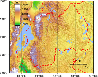 Topography of Rwanda
