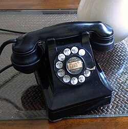 1948 telephone set from the historic Bigelow Panel exchange in Newark, the last Panel office in existence when it was dismantled in 1983.