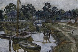 "Bayou Saint John at end of Grand Route Saint John" painted by William Woodward in 1887.