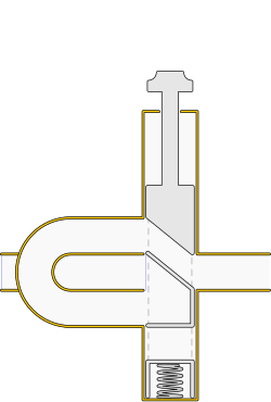 Trumpet valve bypass (depressed)