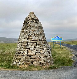 A cairn at the boundary of Counties Durham and Northumberland, England