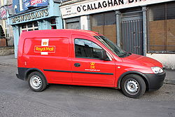 Cypher of Elizabeth II on a Royal Mail van in Northern Ireland