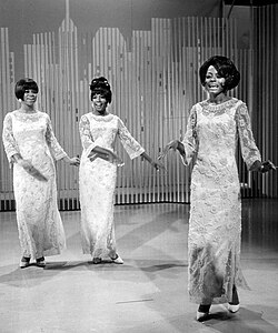 Pop music group The Supremes performing