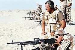 Weapons training at Abu Hydra Range, 1990