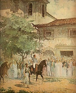 The Imperial Army entering Salvador after the surrender of Portuguese forces in 1823