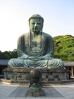 The Kamakura Daibutsu, a 13th-century bronze statue of the Buddha Amitābha in Kanagawa Prefecture, Japan