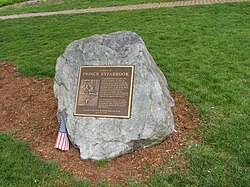 A Lexington, Massachusetts memorial to Prince Estabrook, who was wounded in the Battle of Lexington and Concord and was the first Black military casualty of the American Revolutionary War