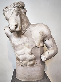 The Minotaur of ancient Greek mythology was (in one version of the myth) supposedly the offspring of Pasiphaë and a white bull.