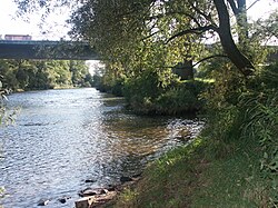Mouth of the Aich at Nürtingen-Oberensingen