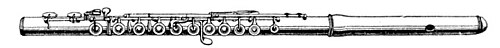 A 1911 illustration of a Western Classical Flute