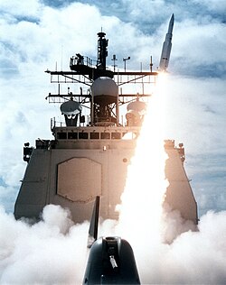 USS Vincennes in 1987 a year before it shot down Iran Air Flight 655