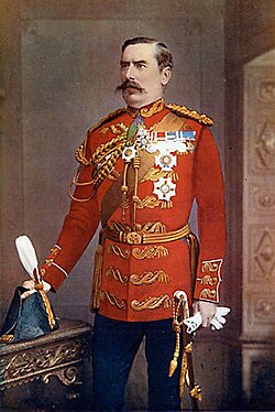 General Sir Baker Russell wearing the full-dress uniform of an aide-de-camp to Queen Victoria