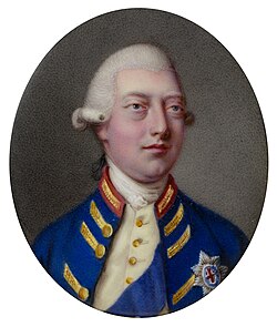 King George III depicted in a 1781 portrait
