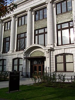 The court's main entrance