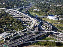 Interchange between Interstate 10 and Interstate 45 in Houston, Texas