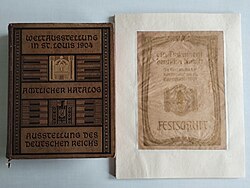 1901 Ein Dokument Deutscher Kunst, Darmstadt Mathildenhöhe and 1904 Amtlicher Katalog Weltausstellung St. Louis