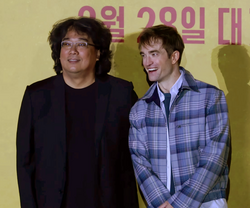 Bong with Robert Pattinson in South Korea in 2025