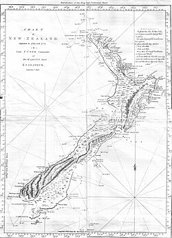 James Cook's 1770 chart of New Zealand
