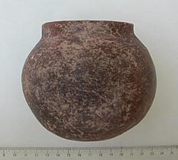 Dark faced burnished ware pottery from Shir, in Syria