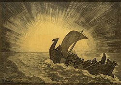 Kristjan Raud, Journey of Kalevipoeg to the North, 1935, Estonian Art Museum