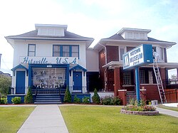 The Hitsville U.S.A. building in Detroit was the first headquarters and studio of Motown, which played an important role in the racial integration of popular music.