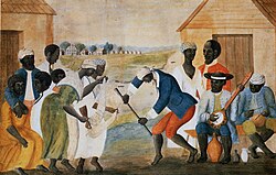 Slaves on a South Carolina plantation (The Old Plantation, c. 1790)