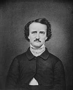 Poe depicted in a retouched version of a daguerreotype, held at the National Archives at College Park