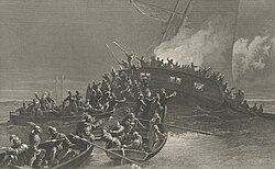 On June 9, 1772, the Sons of Liberty burned HMS Gaspee, a British customs schooner in Narragansett Bay.