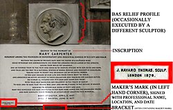 A wall-mounted memorial to Mary Carpenter in Bristol Cathedral.
