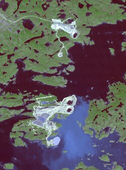 Diavik Mine, on an island in Lac de Gras in northern Canada