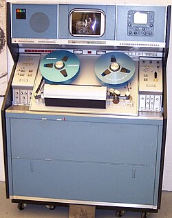 RCA Television Quad head 2-inch color recorder-reproducer used at broadcast studios from the late-1960s to the early 1980s[46]