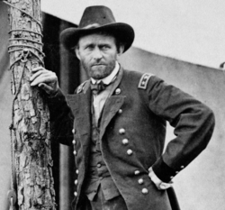 General Grant at his headquarters in Cold Harbor, Virginia, June 1864