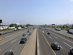 New Jersey Turnpike (I-95) northbound in Linden