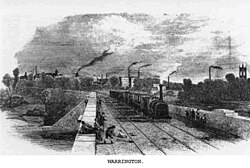 Warrington after the coming of the railway, 1851