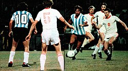 Czechoslovakia playing Racing Club during their tour on Argentina in 1979